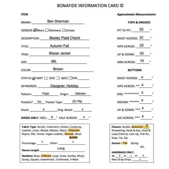 Ben Sherman Mens Bexley Plaid Check Autumn Blazer Jacket Size 46L Brown FA NWT - Picture 12 of 12